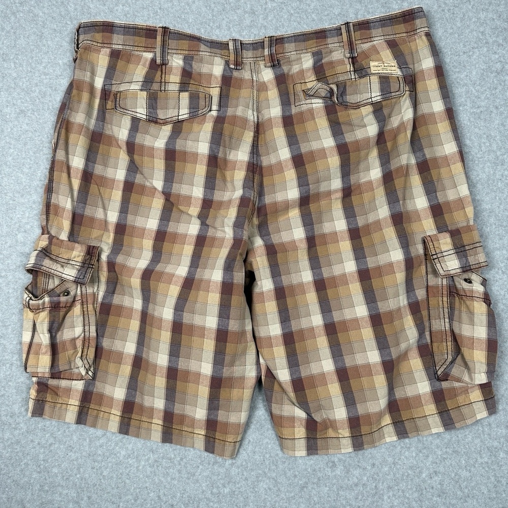 Tommy Bahama Cargo Shorts Mens‎ 42 Plaid Brown Beige Casual Utility Outdoor - Picture 12 of 14